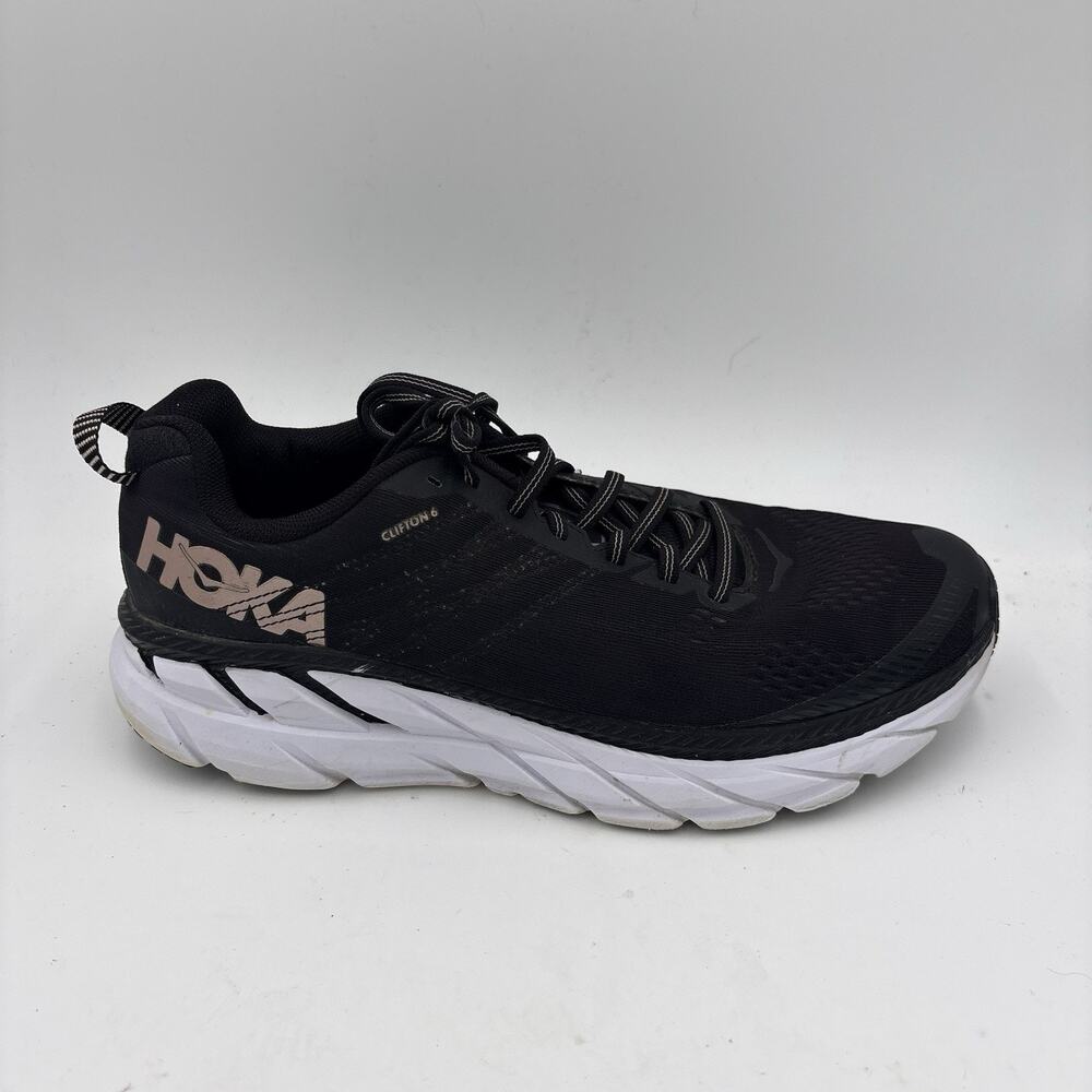 Hoka Clifton 6 Women's Size 10 Black And White Running And Walking Sneakers
